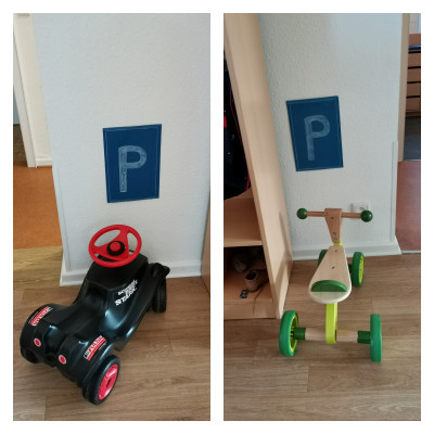 Fahrzeuge im Flur